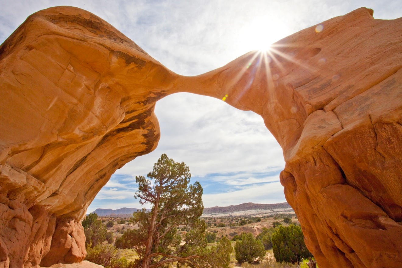an archway at Devil's garden, Escalante National Monument