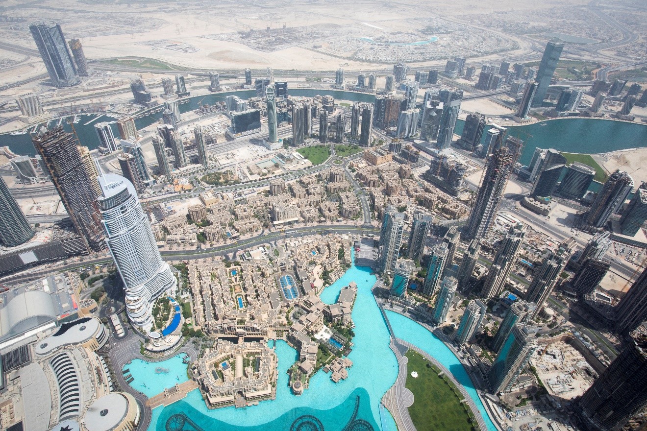 a photo from the top of the burj khalifa, the world's tallest building