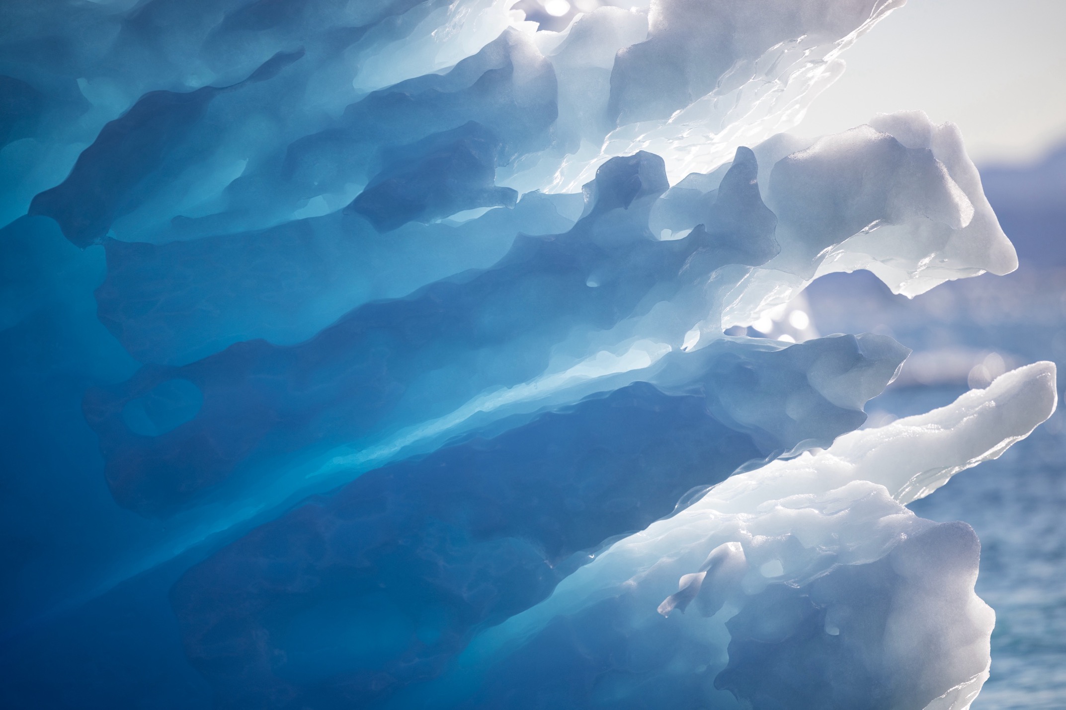 blue ice in greenland